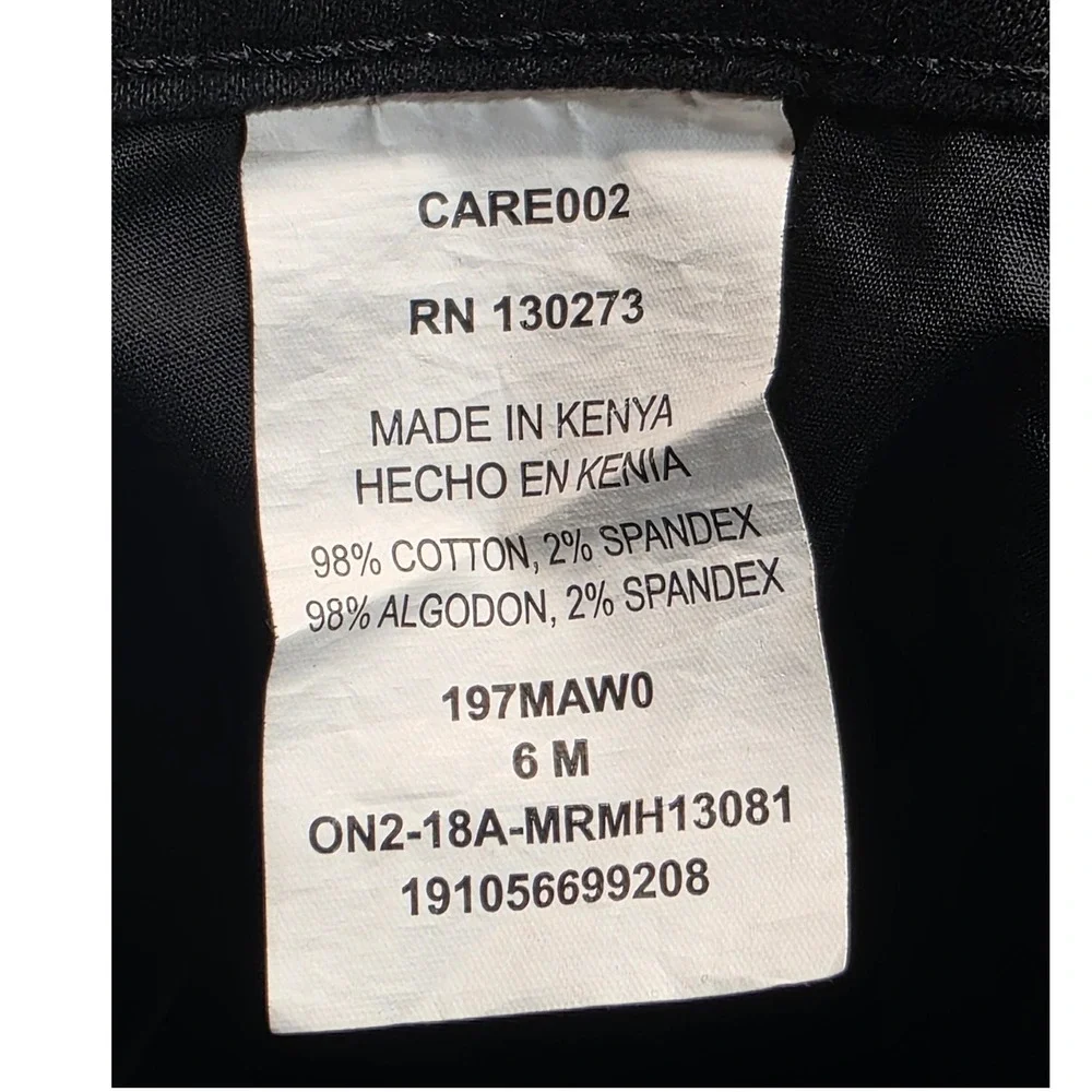 Riders by Lee Womens Midrise Bermuda Shorts Black Size 6M NWT 197MAW0